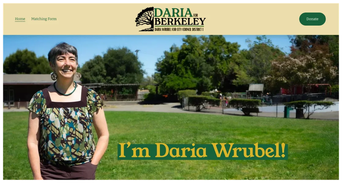 Daria Wrubel campaign website