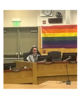 Cecilia at Berkeley City Council dais