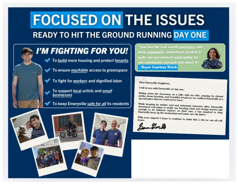 Sam Gould campaign mailer back